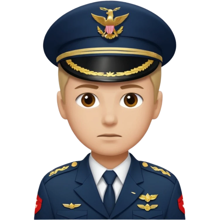 military, only head emoji