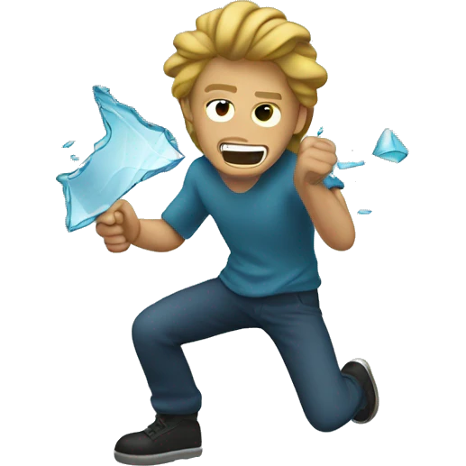 My friend breaking glass emoji
