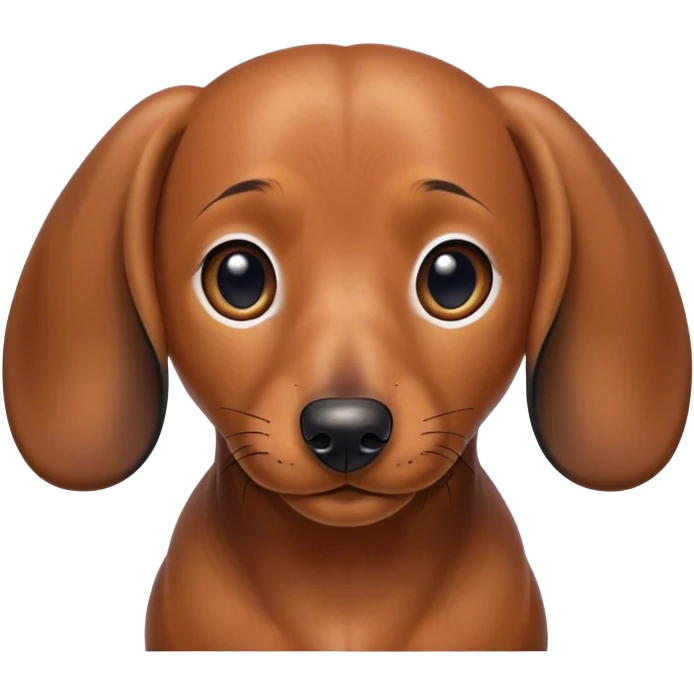 brown Dachshund with black ears emoji