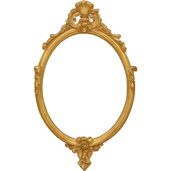 Marie Antoinette style mirror emoji