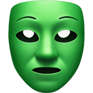 Green mask on face emoji