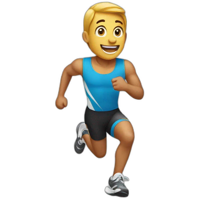 guy in finish line  emoji