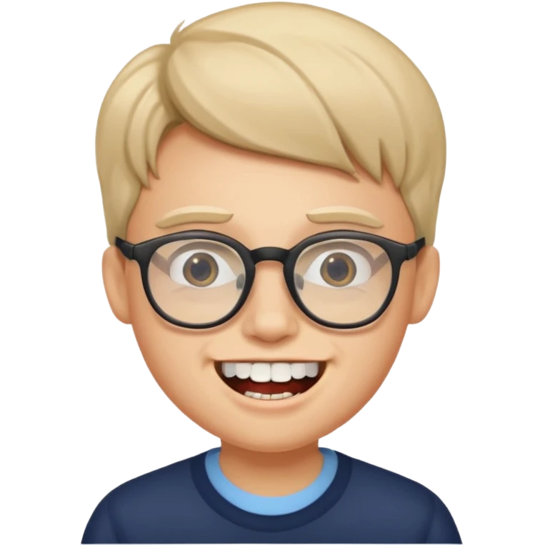  안경쓰고 덧니있는 사람 emoji