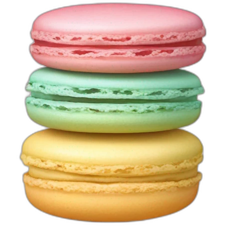 Macaron with colors of sunrise emoji