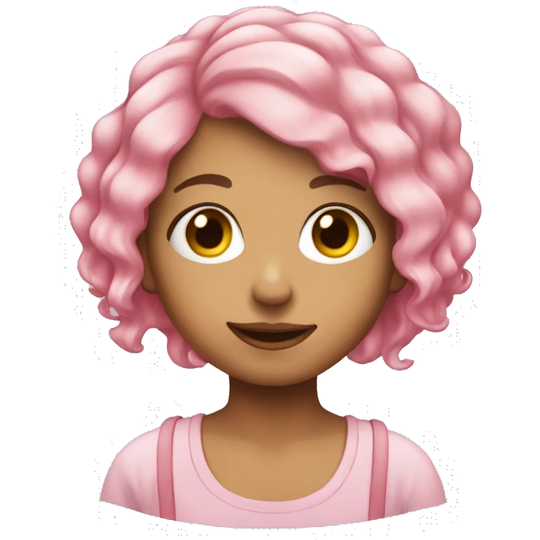 pink haired girl ￼ emoji