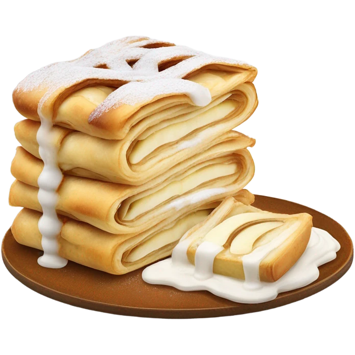 Apfelstrudel with vanilla sauce emoji
