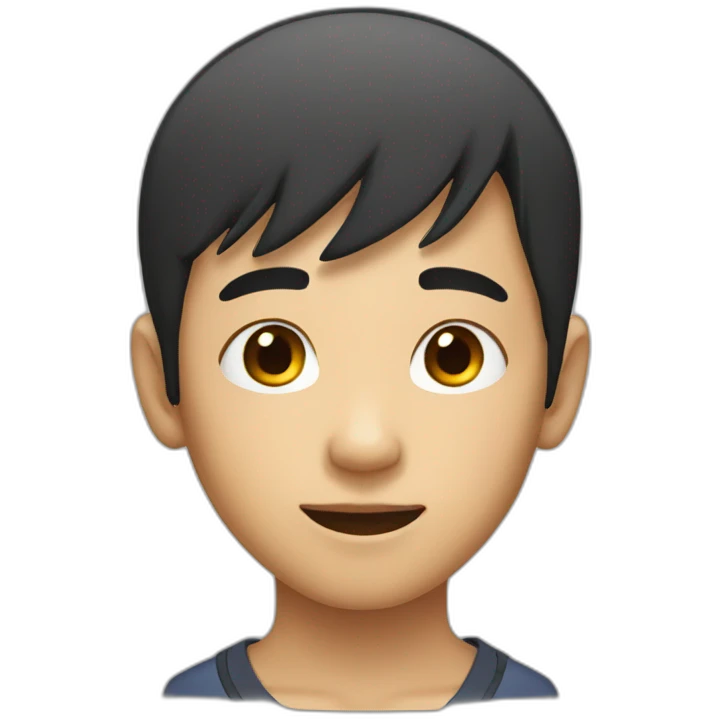 asian boy long hayr 11 years old emoji