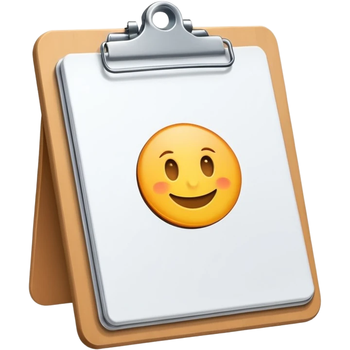 clipboard with return icon in upper corner emoji