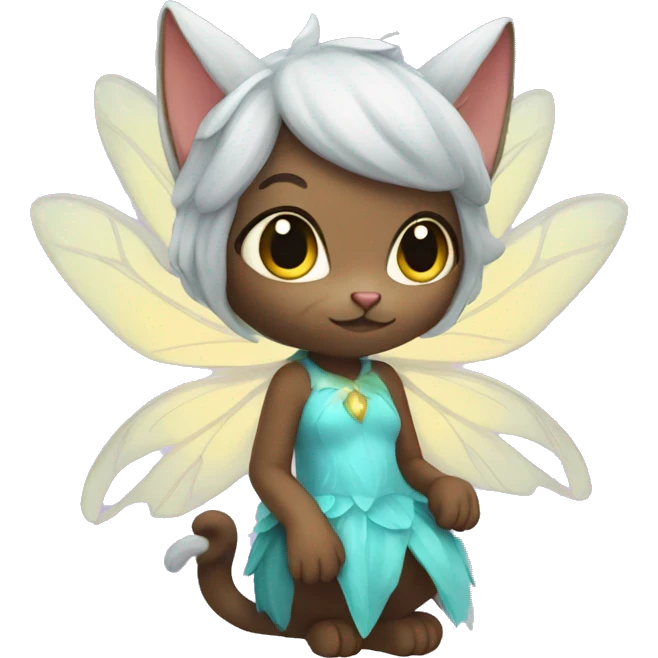 Cat fairy emoji