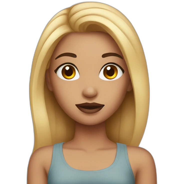 Girl put makeup emoji