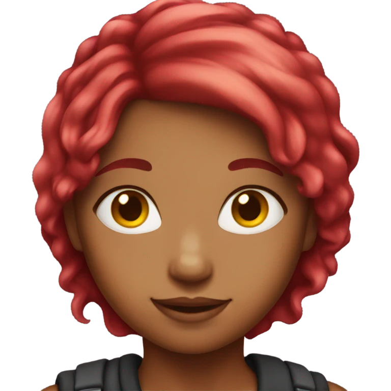 girl with ruby ​​hair emoji