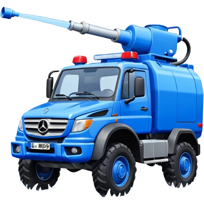 machine water cannon Mercedes-Benz Unimog in UK emoji