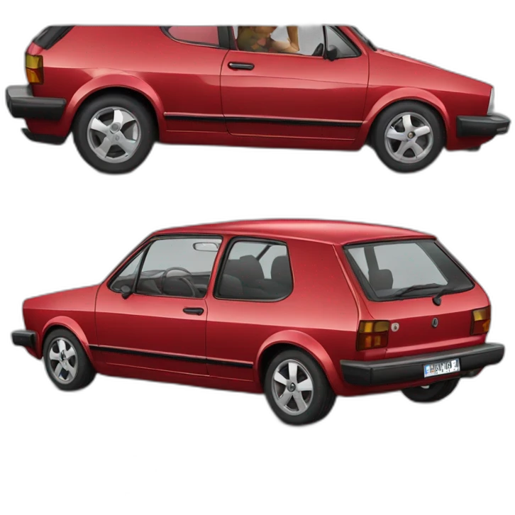 Red-Volkswagen-golf emoji