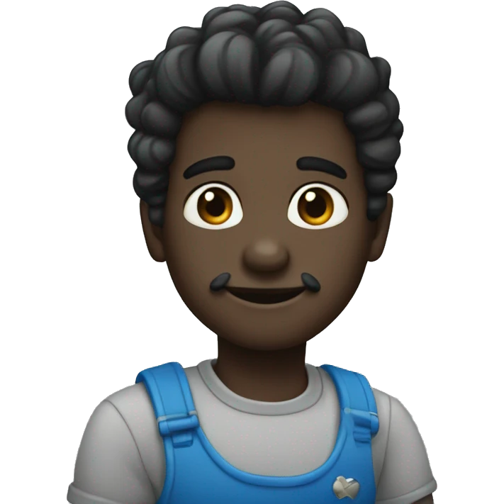 Corazón negro con azul emoji