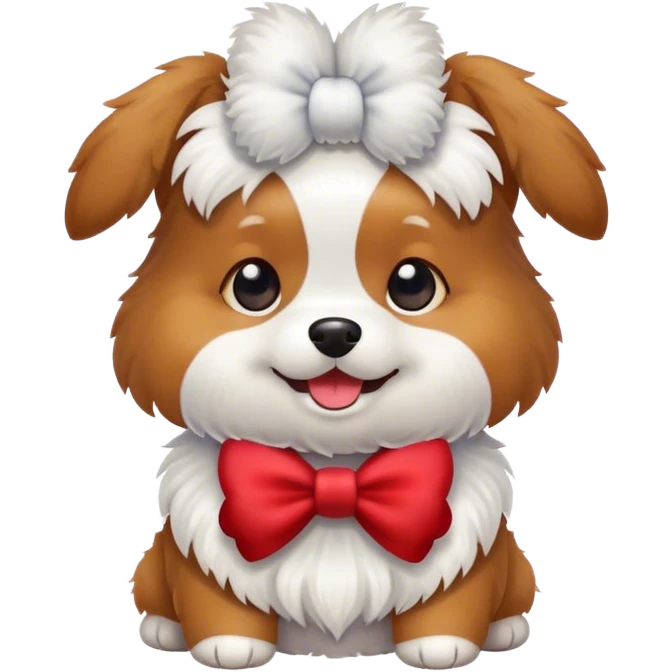 Dog with bow emoji