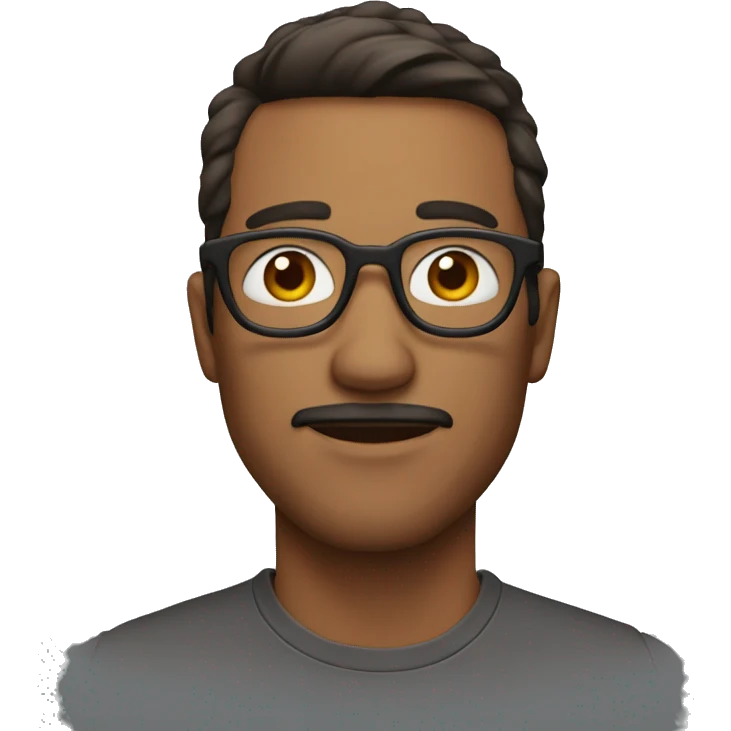 Man with spectacle and stubble  emoji