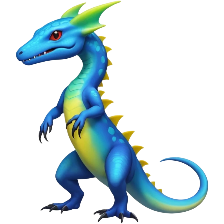 Colorful Shiny Exotic Amaura-Salandit-Aurorus-Fakémon-hybrid-creature (full body)  emoji