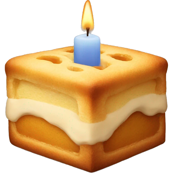 Pastry with a candle  emoji