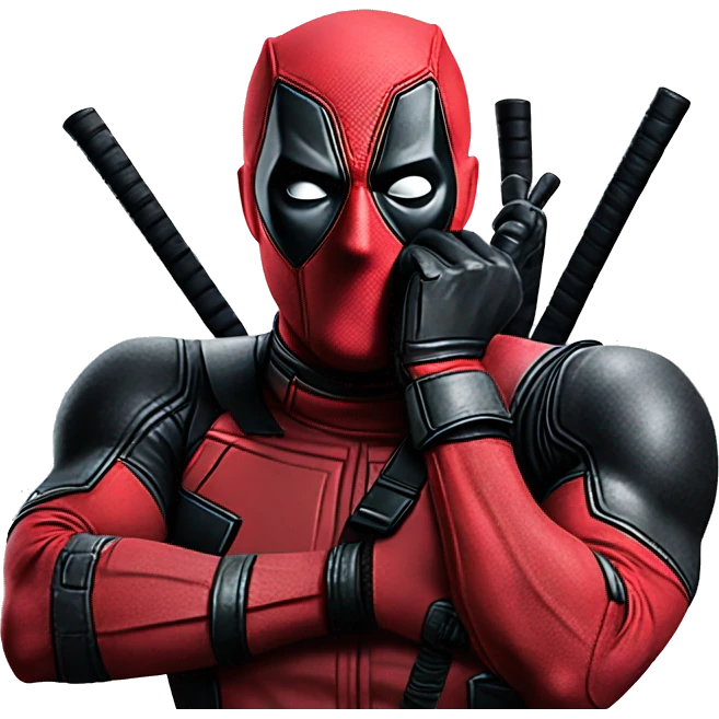 Funny deadpool pose emoji