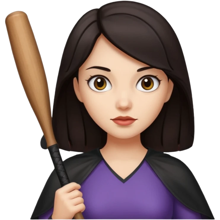 bat and woman with dark hair emoji