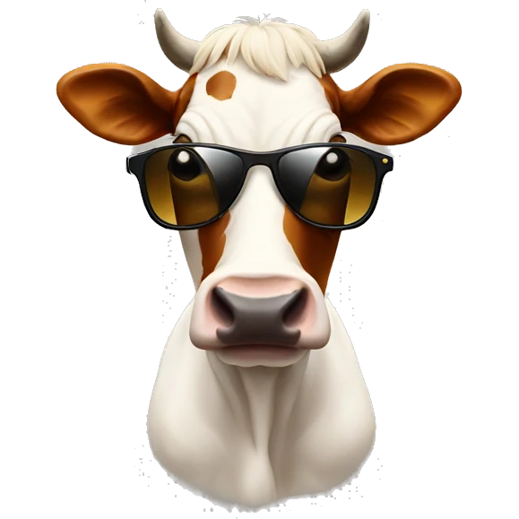 Cow in sunglasses emoji