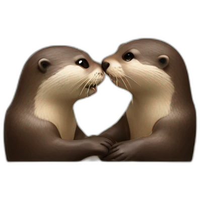 Otter kiss emoji