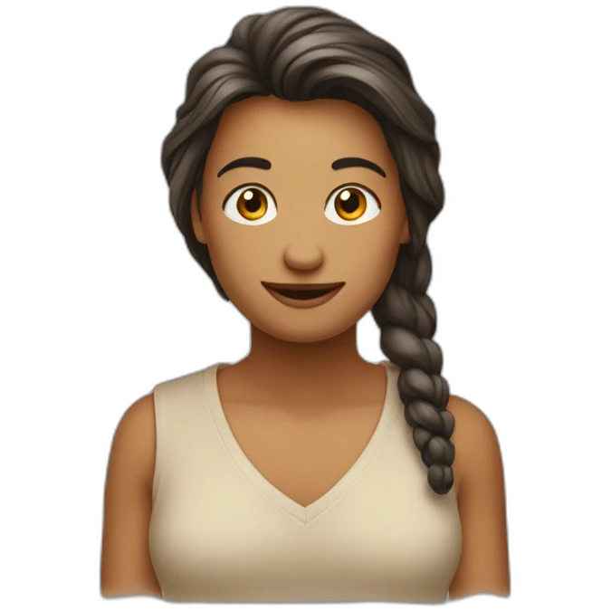 Een aap met lang haar emoji