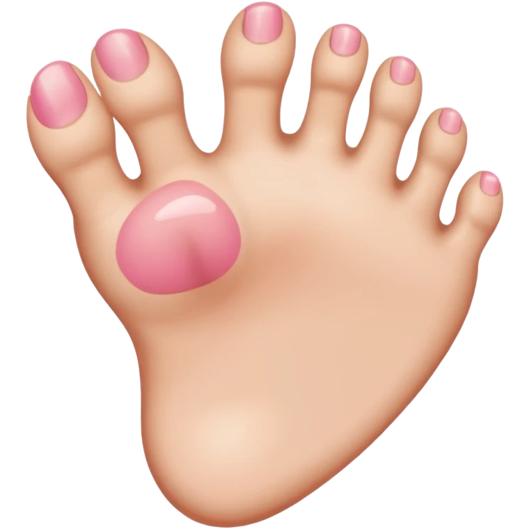 A foot sticking up the middle toe emoji