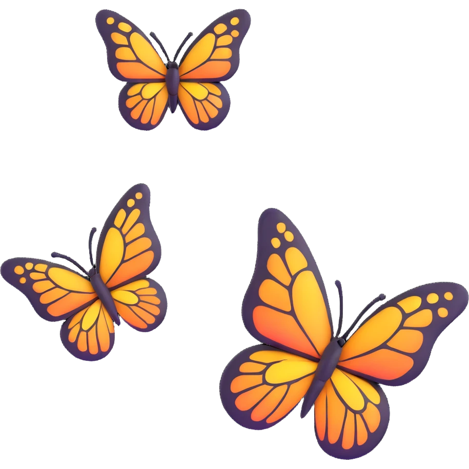 cute tiny butterfly wing emoji