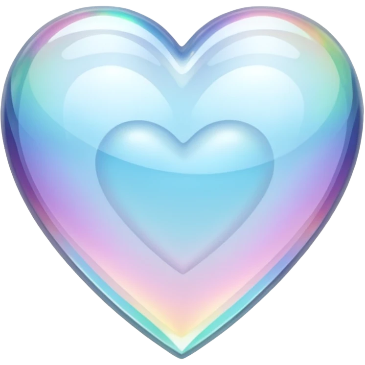 white heart with a crystal effect emoji