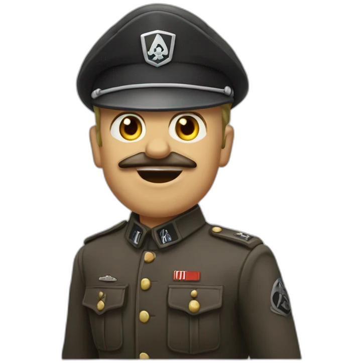 Degaule faisant le salut nazi emoji