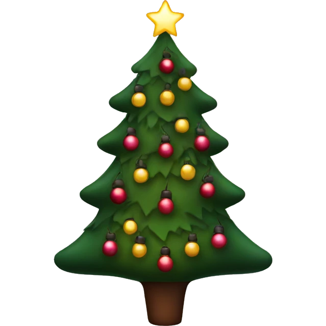 Christmas tree with burgundy lights emoji