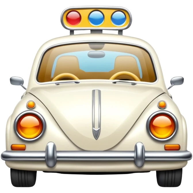 Auto blanco yendo al cine emoji