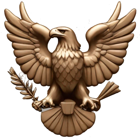 all Bronze military badge with stars and an eagle emoji