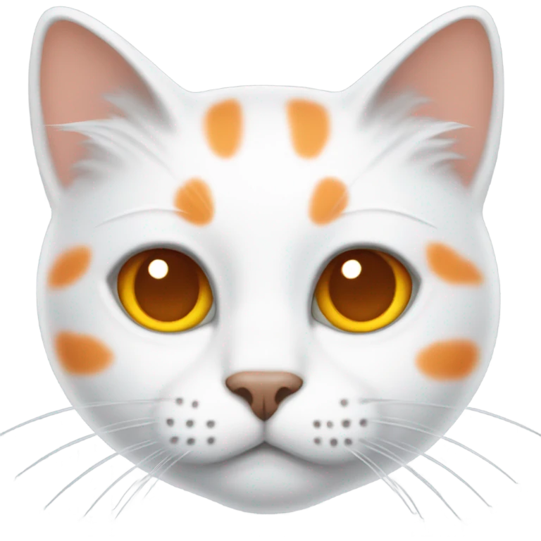 White cat with orange spots emoji