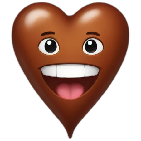 Marron heart emoji