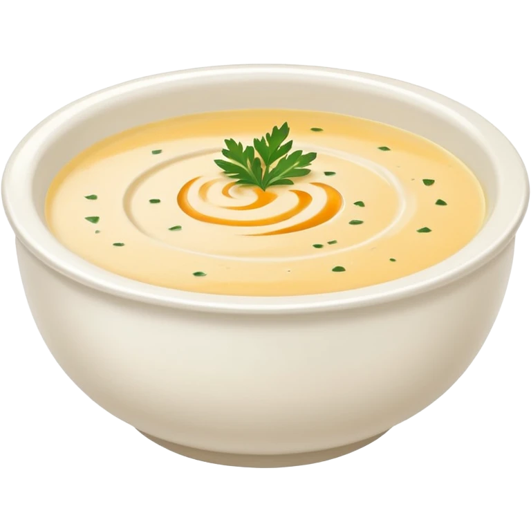A white bowl filled with creamy texture, smooth and thick, glossy and rich, realistic, high detail, simple composition, isolated on white background, centered composition
 emoji