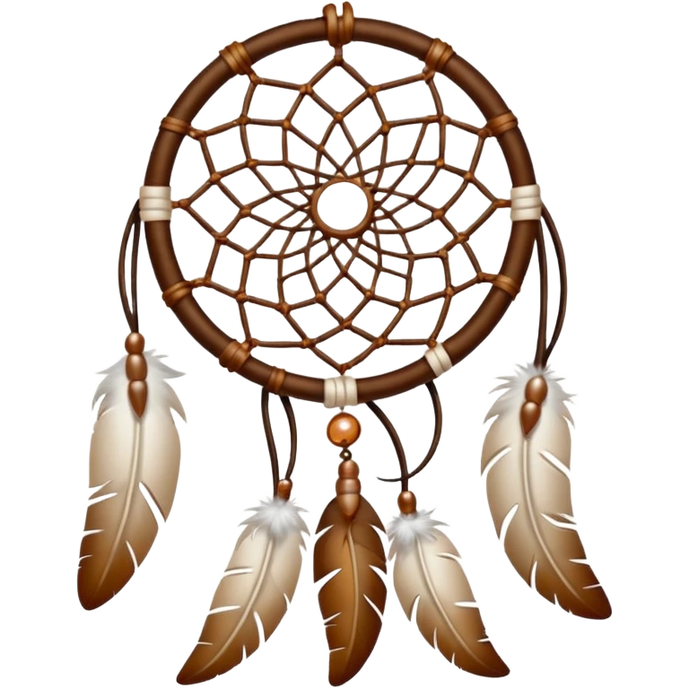 A brown dreamcatcher. emoji