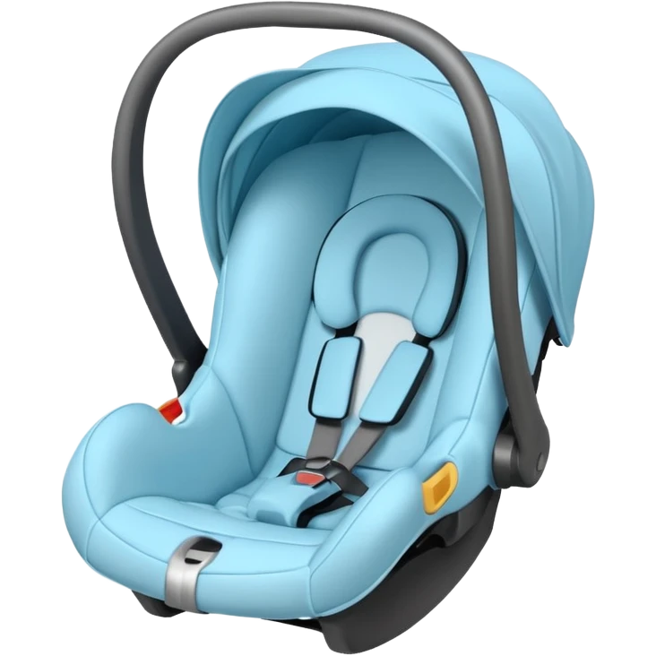 Pastel blue empty baby's carseat  emoji