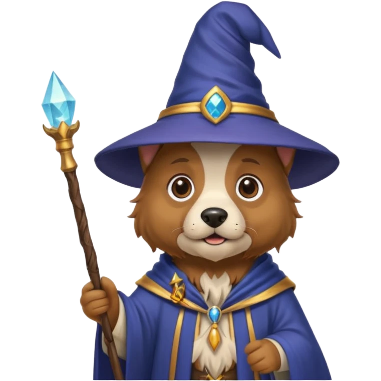 Dog wizard emoji