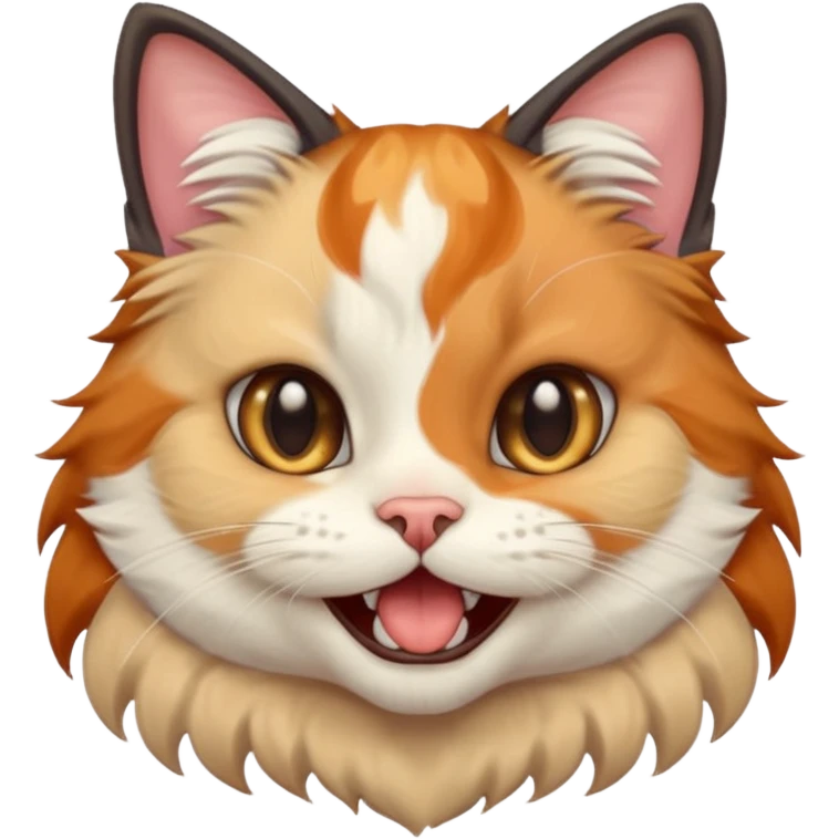 cat with a big tooth emoji