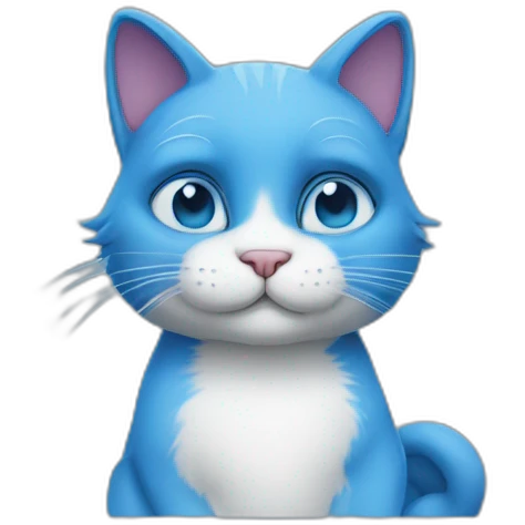 Blue cat Smurf emoji