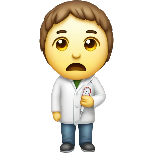 ill with fever and thermometer emoji