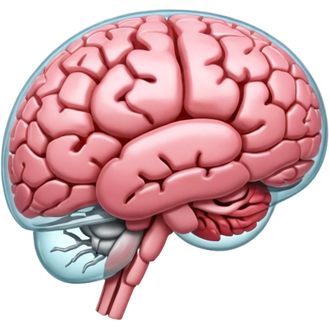 Transparent glass brain emoji