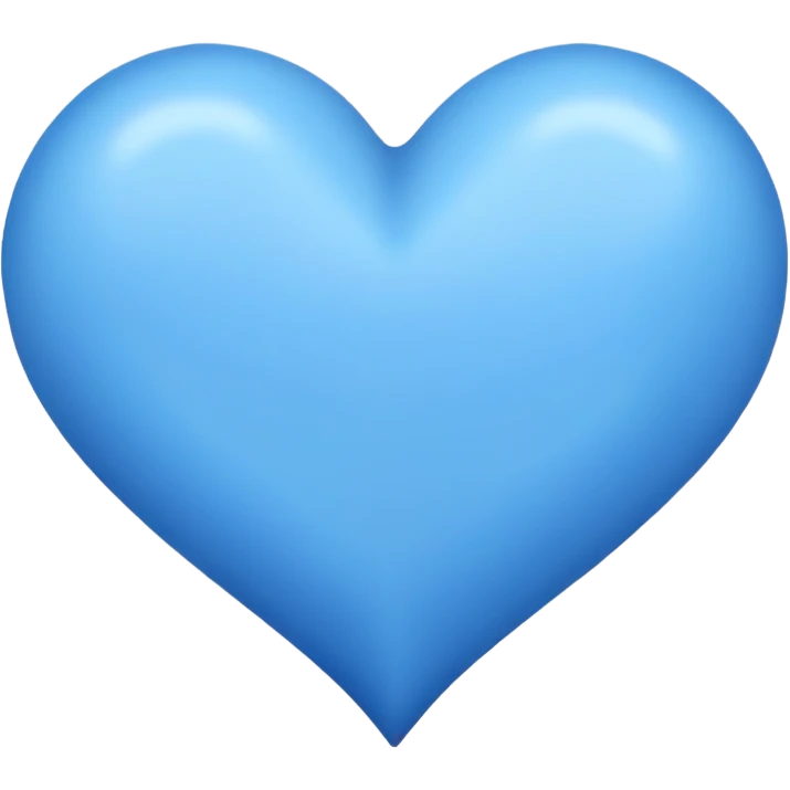 blue heart handwritten emoji