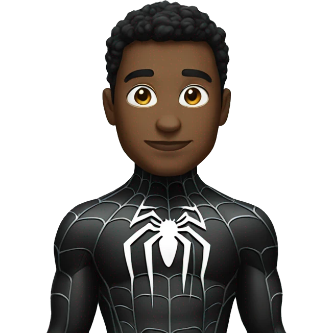 Spider man black suit emoji