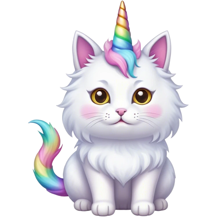 a cat with a unicorn horn emoji