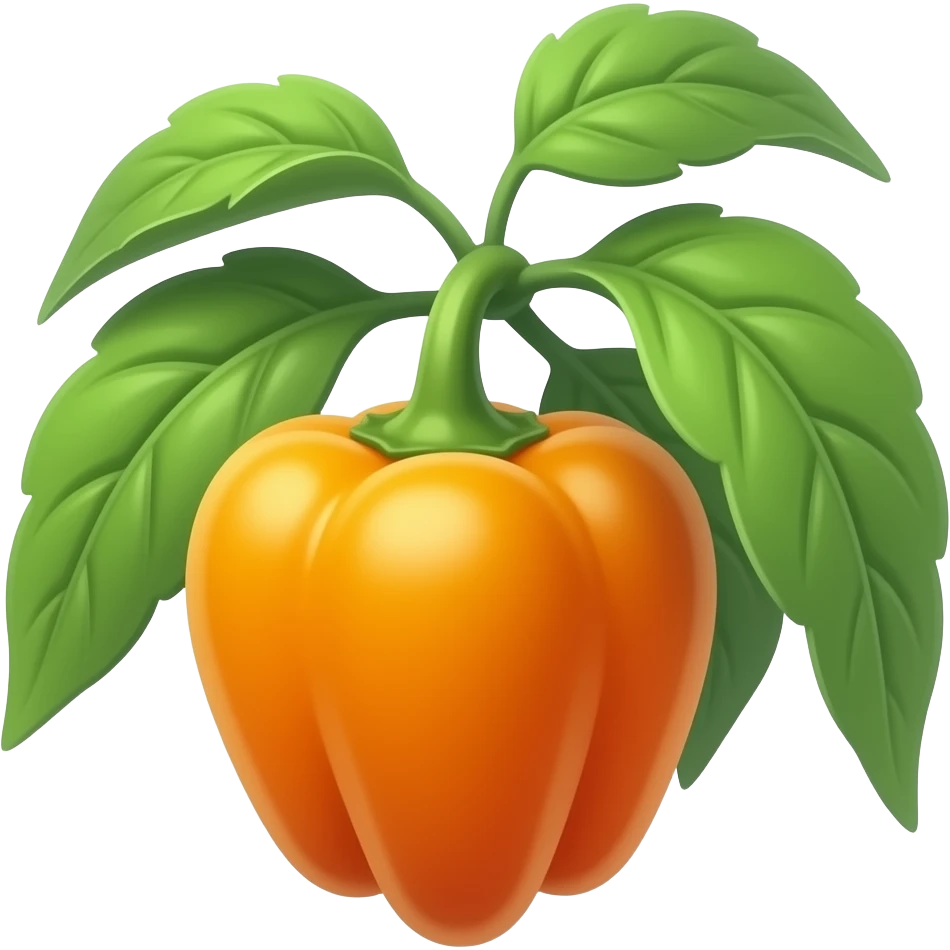 orange habanero plant emoji