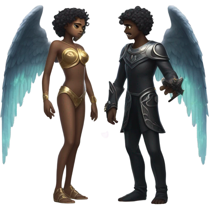 gemini angel vs demon epic battle emoji