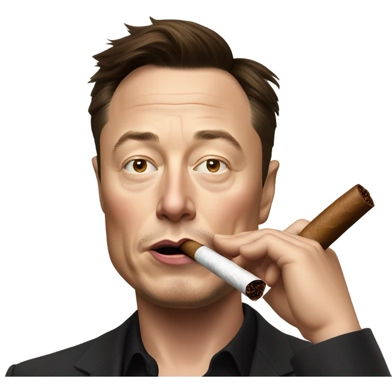 Elon Musk smoking emoji
